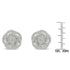 10KT White Gold Diamond Flower Stud Earring (1/2 cttw, I-J Color, I1-I2 Clarity) - Evallys.com # #