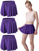 3 Pack Girls Flowy Shorts with Spandex Liner 2-in-1 Youth Butterfly Skirts for Fitness, Running, Sports Medium Purple - Evallys.com