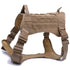 Nylon Tactical Dog Harness with Handle & Bungee Leash for Large Dogs - Evallys.com # #