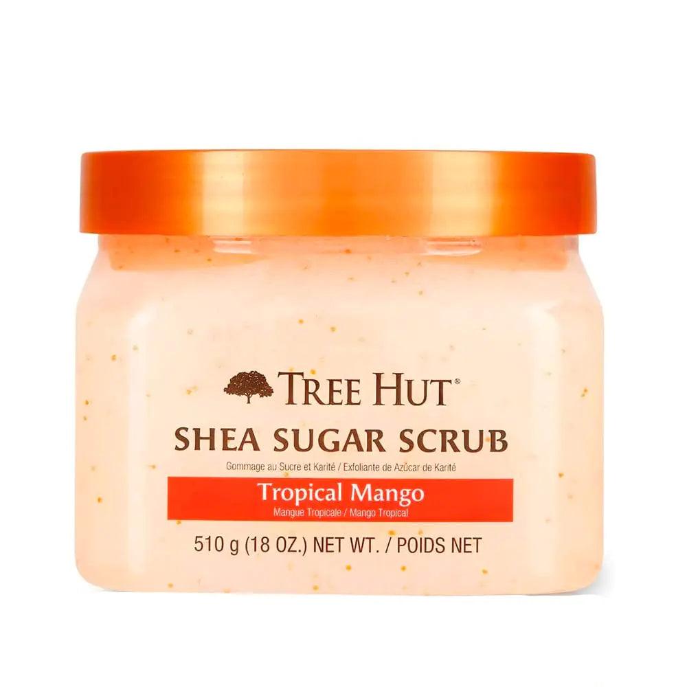 Tree Hut Shea Sugar Scrub Tropical Mango, 18oz, Ultra Hydrating and Exfoliating Scrub for Nourishing Essential Body Care Mango Puree - Evallys.com # #