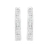 10k White Gold Plated Sterling Silver 1/2 cttw Lab Grown Diamond Hoop Earring (F-G Color, VS2-SI1 Clarity) - Evallys.com # #