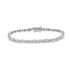 .925 Sterling Silver 1.0 Cttw Miracle-Set Diamond Alternating Graduated Link Tennis Bracelet (I-J Color, I3 Clarity) - 7.5" - Evallys.com # #