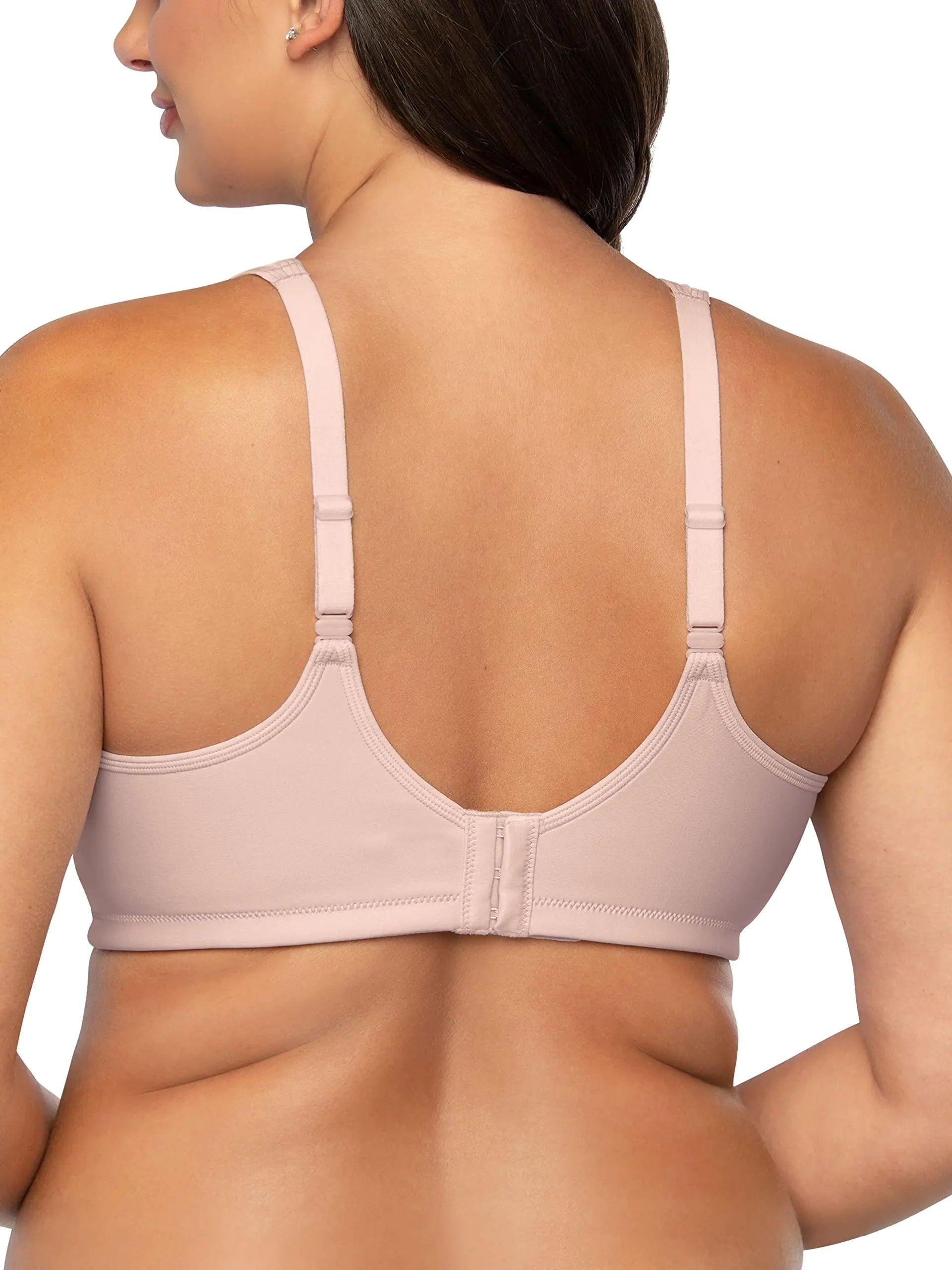Vanity Fair Women's Medium Impact Sports Bras for Women, Breathable, Moisture Wicking, Padded Cups up to DDD Wireless 44DD Wireless - Quartz - Evallys.com