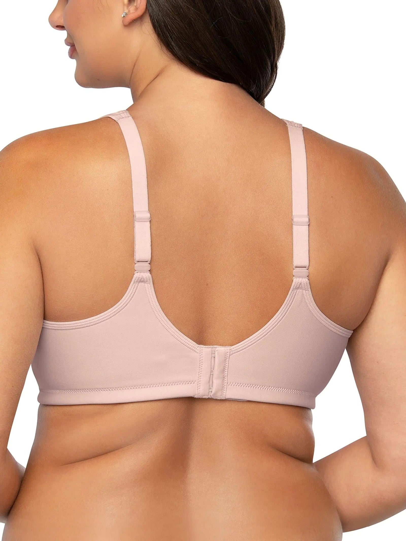 Vanity Fair Women's Medium Impact Sports Bras for Women, Breathable, Moisture Wicking, Padded Cups up to DDD Wireless 44DD Wireless - Quartz - Evallys.com