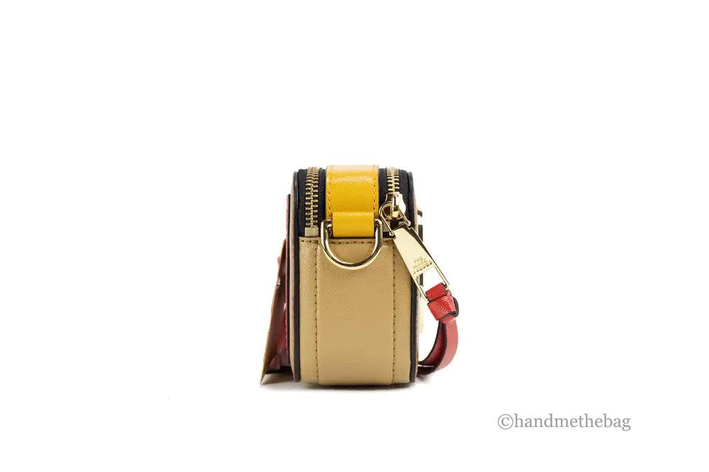 Marc Jacobs The Colorblock Snapshot Saffiano Leather Cathay Spice Shoulder Handbag - Evallys.com # #