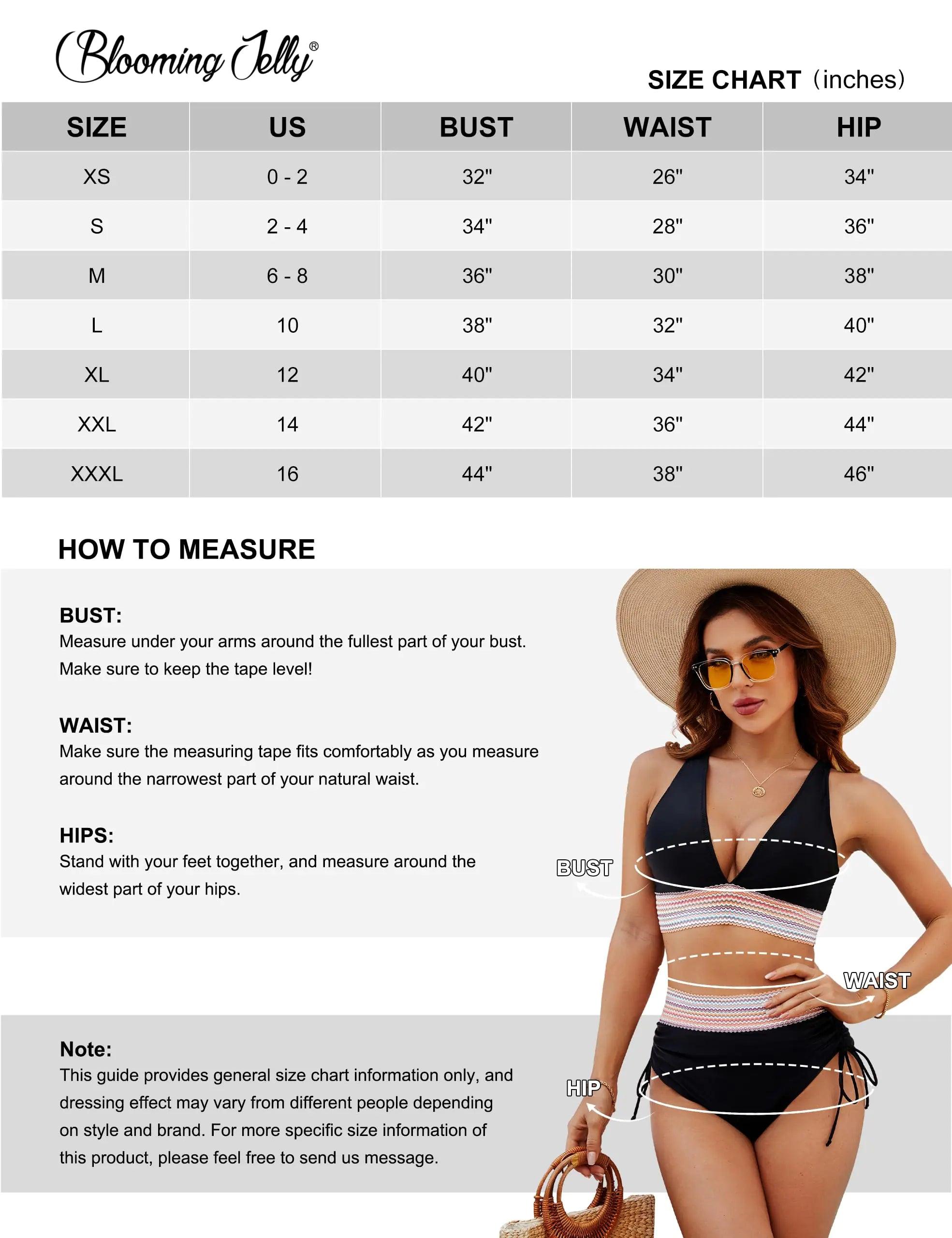 Blooming Jelly Women High Waisted Bikini Sets Tummy Control Swimsuits Color Block Two Piece Drawstring Bathing Suit Large Haze Blue - Evallys.com # #