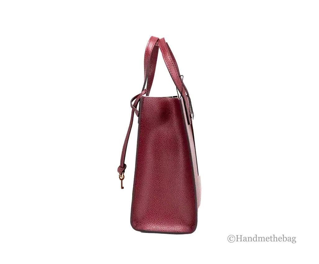 Marc Jacobs Mini Grind Pomegranate Pebbled Leather Crossbody Tote - Evallys.com # #