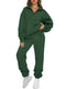 AUTOMET Womens 2 Piece Outfits Long Sleeve Sweatsuits Sets Half Zip Sweatshirts with Joggers Sweatpants Xmasgreen Large - Evallys.com # #