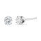 14K White Gold 1/2 Cttw 4-Prong Set Brilliant Round-Cut Solitaire Lab Grown Diamond Push Back Stud Earrings (F-G Color, VS2-SI1 Clarity) - Evallys.com # #