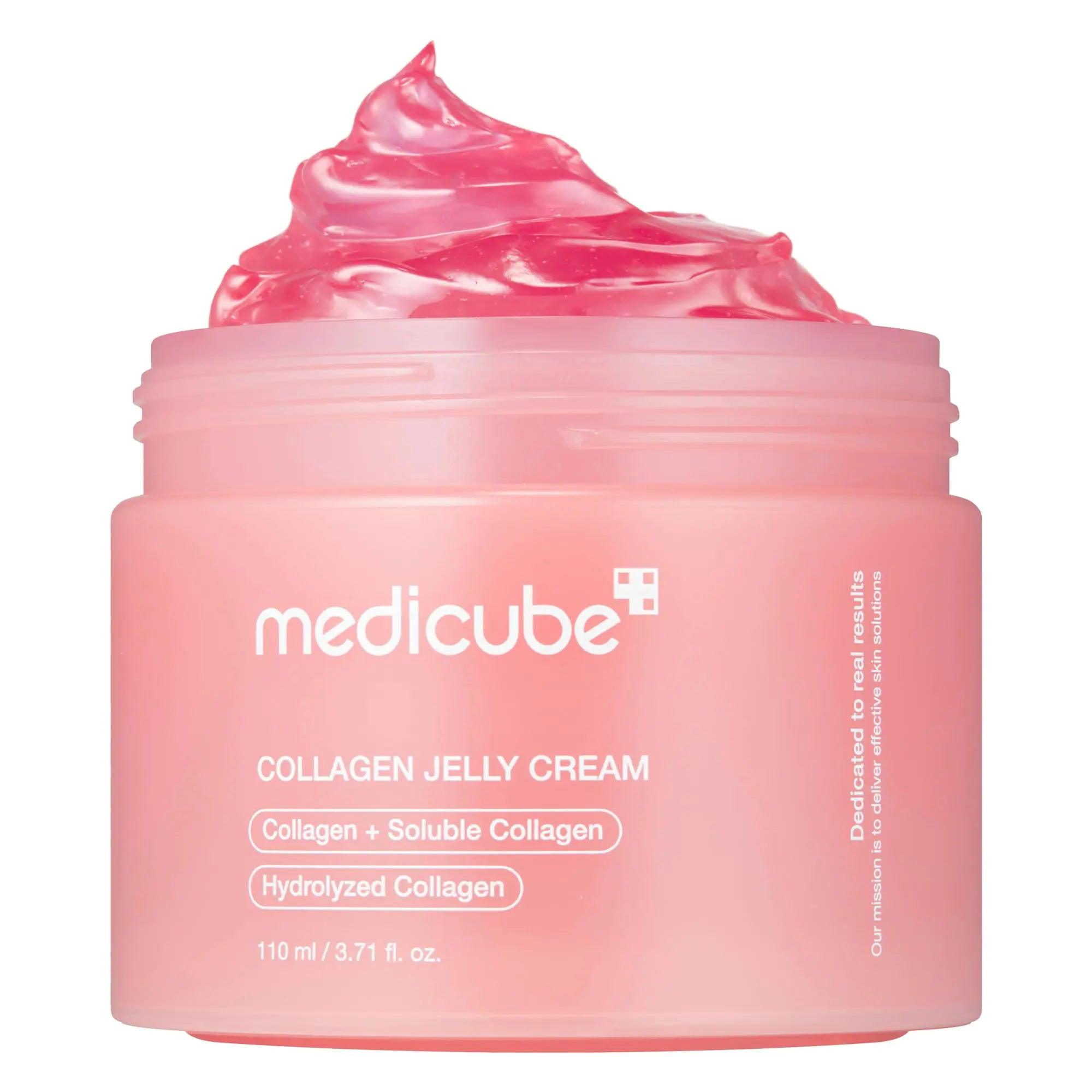 Medicube Collagen Jelly Cream- Niacinamide & Freeze-Dried Hydrolyzed Collagen - Boosts skin's barrier hydration and gives 24h Glow & Lifted Look - No artificial color, Korean skincare (3.71 fl.oz.) - Evallys.com # #