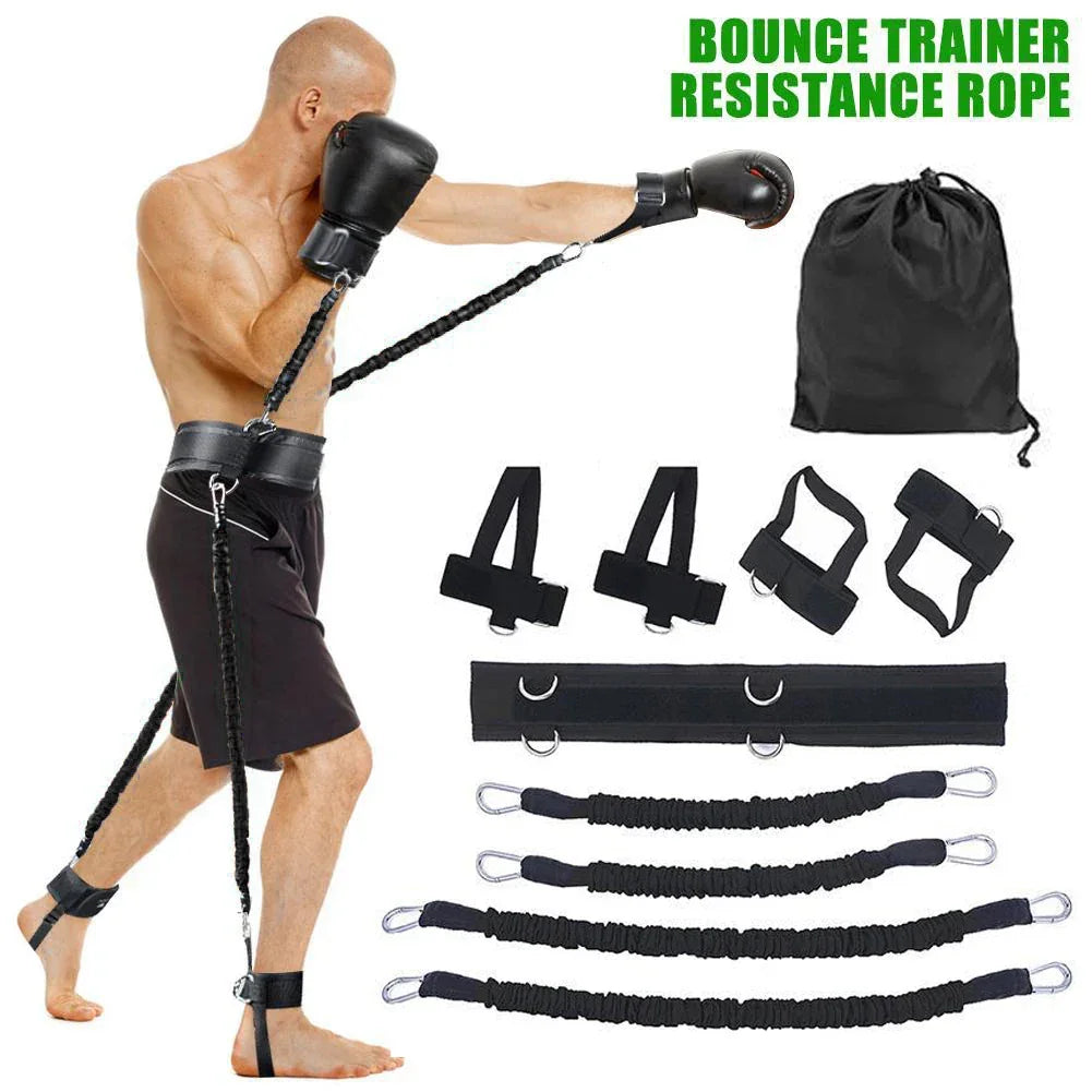 Fitness Boxing Training Resistance Band Set Stretching Strap Exercise Belt For Boxing Basketball Jump Strength Training - Evallys.com