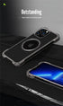 Carbon Fiber Lens Protection Phone Case for iPhone 14 Plus 12 13 Pro Max Mini Compatible with MagSafe Metal Bumpers Cover - Evallys.com