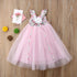 1-7 Year Kids Girls Princess Dress Evening Party Wedding Birthday Tulle Tutu Dresses Baby Girl Clothes Summer Long Maxi Dress - Evallys.com