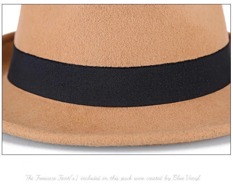 Men's Wool Fedora Hat – Winter Warm Felt Jazz Cap for Parties - Evallys.com