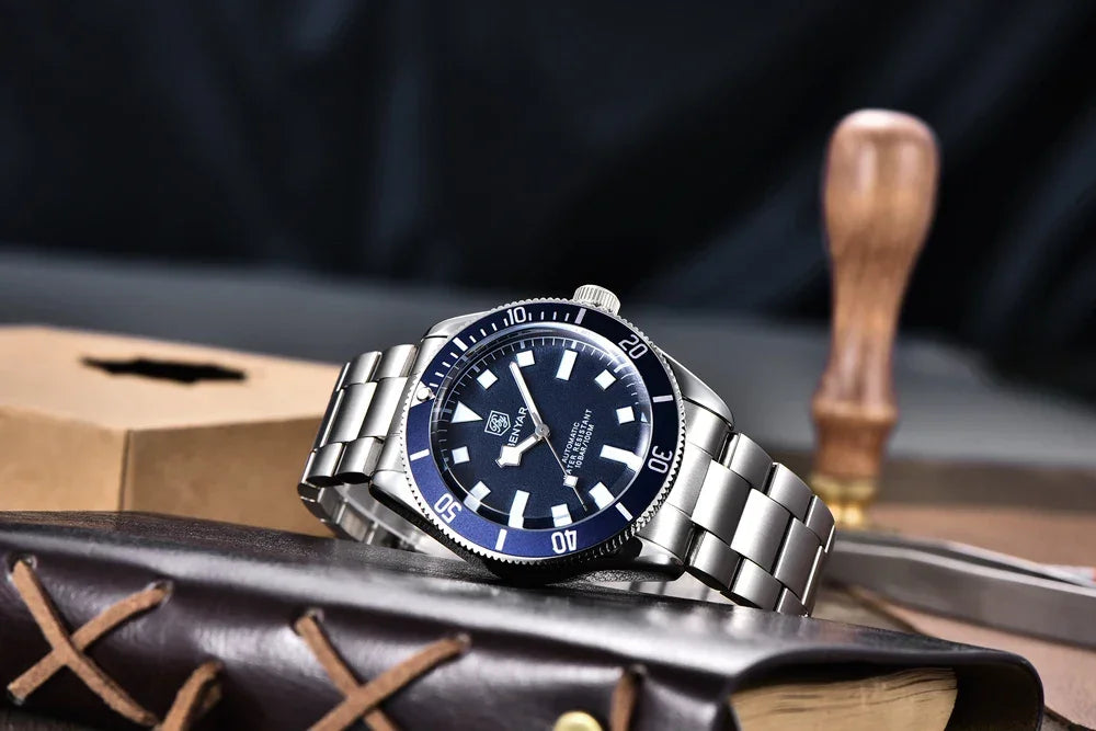 BENYAR Men's Watches Mechanical Automatic Watch BB58 Sport Watch For Men 2024 Stainless Steel Waterproof Business Luminous Clock - Evallys.com