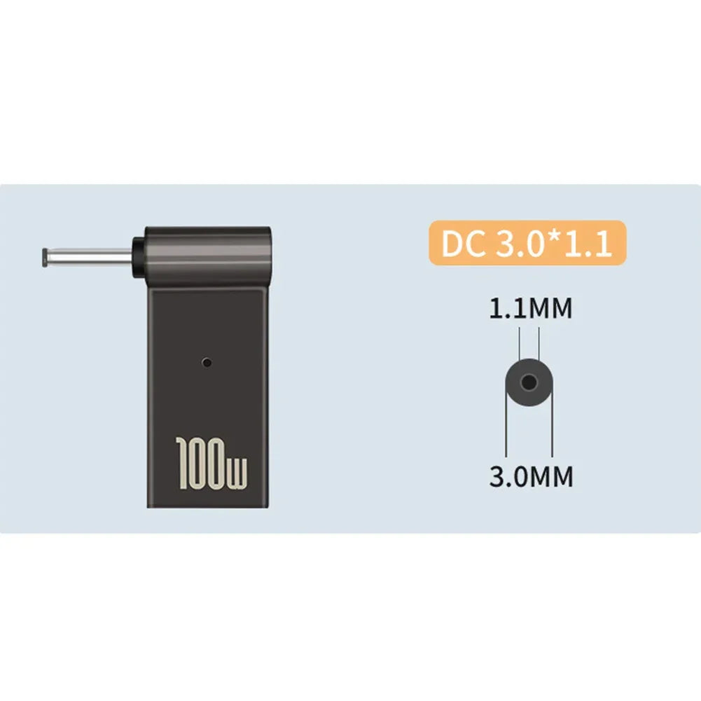 PD 100W Laptop Power Adapter Connector Type C Laptop Power Adapter Connector Plug Type C Female to DC Male Jack Plug for HP Dell - Evallys.com