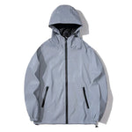 NEW SIZE Night Reflective Jackets Double Fabric Windbreaker Hooded Jacket Men Hip Hop Dancer Waterproof Zipper Coats Outwear - Evallys.com