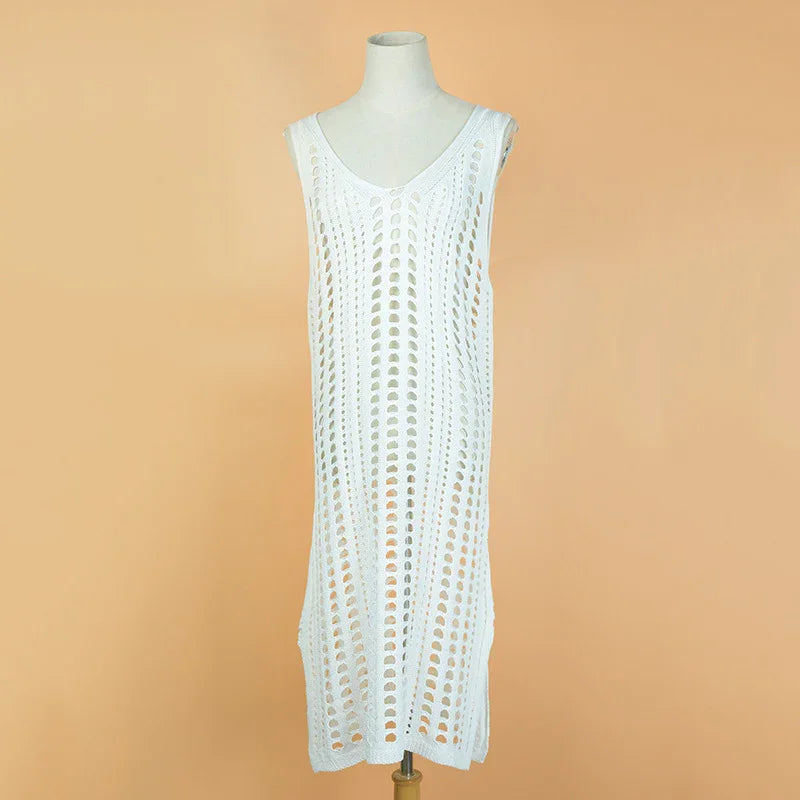 Sarong Beach Wrap Bikini Cover-Up Women Crochet Swimwear Dress - Evallys.com