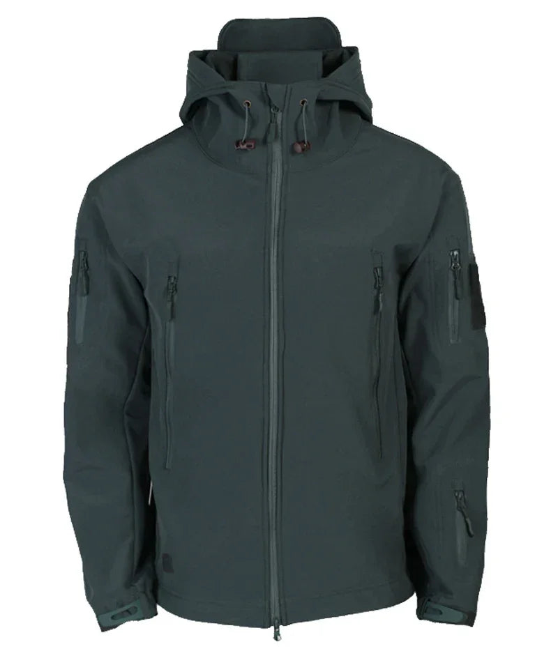 Military Shark Skin Soft Shell Jackets Men Tactical Windproof Waterproof jacket men Army Combat Jackets Mens Hooded Bomber Coats - Evallys.com