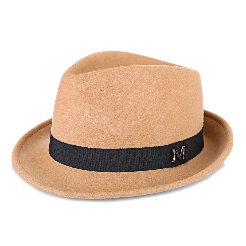 Men's Wool Fedora Hat – Winter Warm Felt Jazz Cap for Parties - Evallys.com