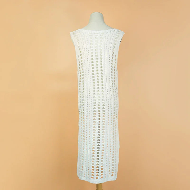 Sarong Beach Wrap Bikini Cover-Up Women Crochet Swimwear Dress - Evallys.com