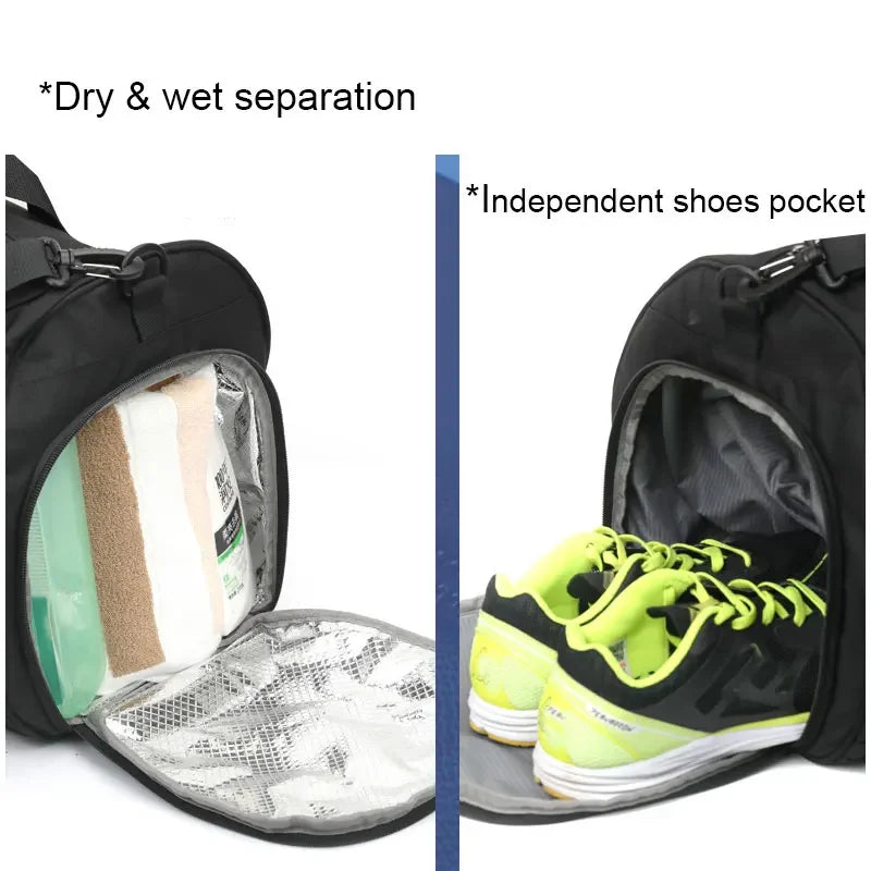 Men’s Travel Duffel Bag – Gym, Fitness, Wet/Dry, Shoe Compartment - Evallys.com