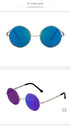 Steampunk Small Round Sunglasses Men 2022 Brand Vintage Metal Mirror Film Women Sun Glasses Cool Circle Shade Eyewear Male UV400 - Evallys.com