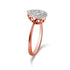 10K Rose Gold 3/8 Cttw Round-Cut Diamond Pear Promise Ring (I-J Color, I2-I3 Clarity) - Evallys.com # #