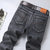 Blue Men's Stretch Jeans, Black Denim Trousers, Fashion Slim Casual Pants Asian Size 28-40 - Evallys.com