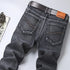 Blue Men's Stretch Jeans, Black Denim Trousers, Fashion Slim Casual Pants Asian Size 28-40 - Evallys.com
