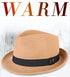 Men's Wool Fedora Hat – Winter Warm Felt Jazz Cap for Parties - Evallys.com