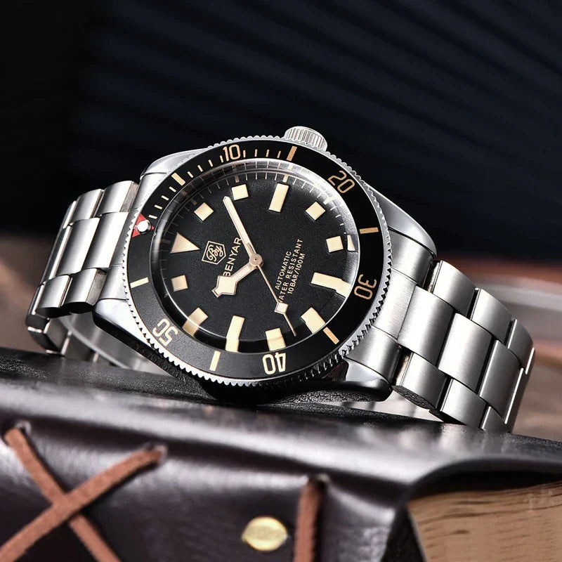 BENYAR Men's Watches Mechanical Automatic Watch BB58 Sport Watch For Men 2024 Stainless Steel Waterproof Business Luminous Clock - Evallys.com