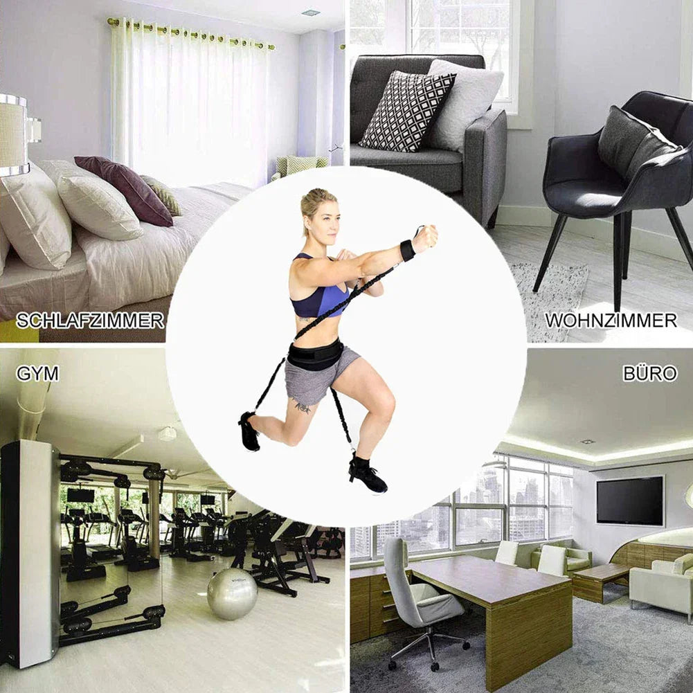 Fitness Boxing Training Resistance Band Set Stretching Strap Exercise Belt For Boxing Basketball Jump Strength Training - Evallys.com