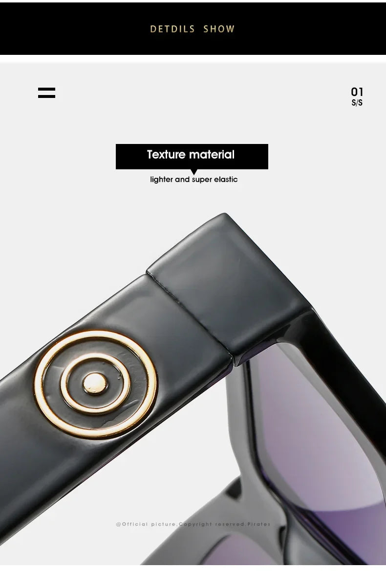 Men Punk Sunglasses Luxury Brand Designer Steampunk Geometry Polygon Sun Glasses Women UV400 Driving Square Shade Unique Eyewear - Evallys.com