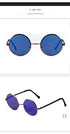 Steampunk Small Round Sunglasses Men 2022 Brand Vintage Metal Mirror Film Women Sun Glasses Cool Circle Shade Eyewear Male UV400 - Evallys.com
