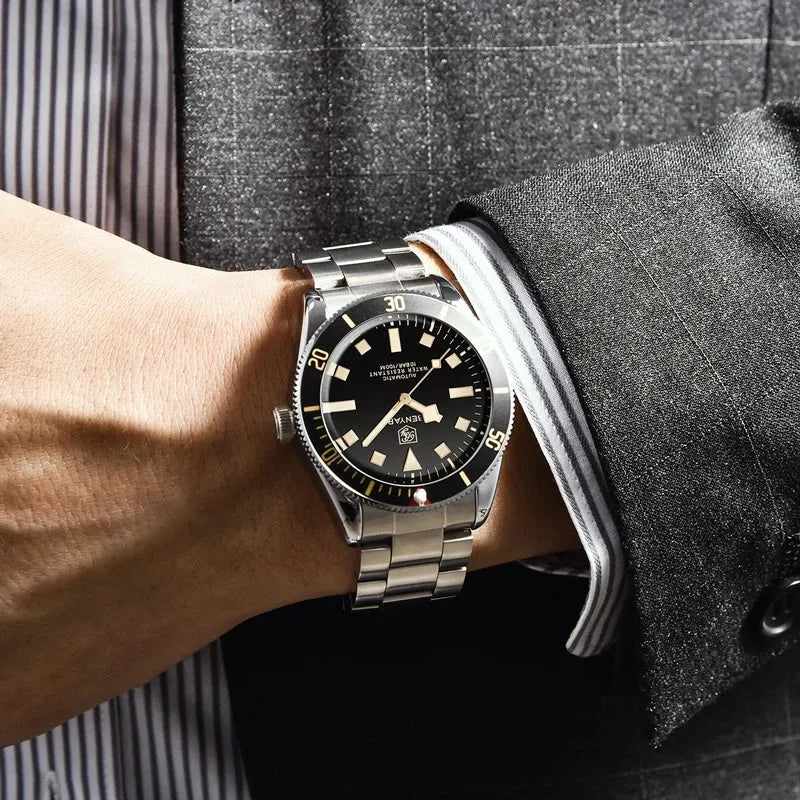 BENYAR Men's Watches Mechanical Automatic Watch BB58 Sport Watch For Men 2024 Stainless Steel Waterproof Business Luminous Clock - Evallys.com