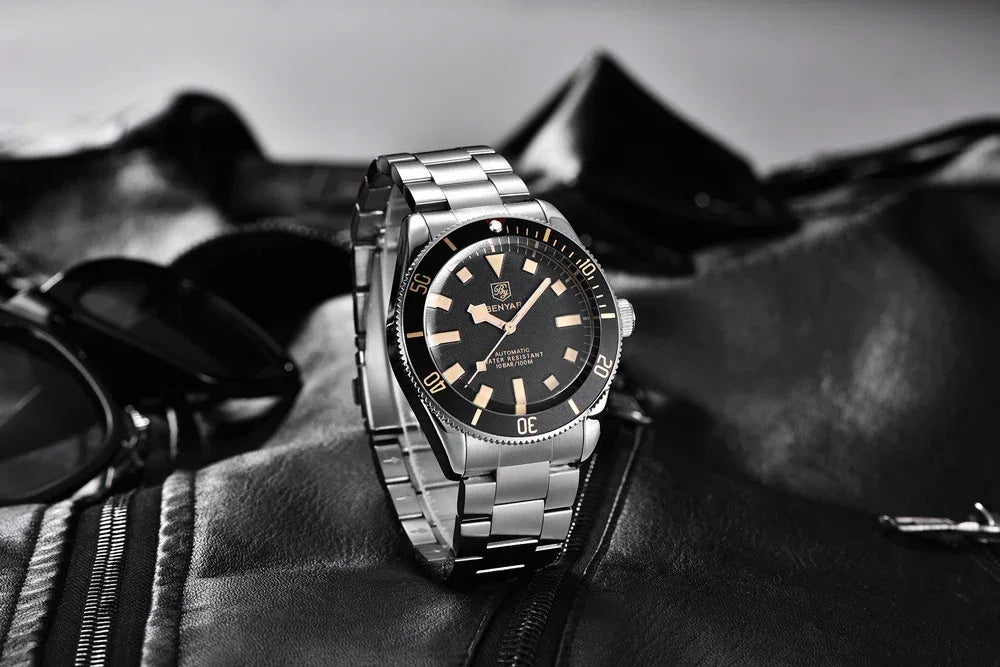 BENYAR Men's Watches Mechanical Automatic Watch BB58 Sport Watch For Men 2024 Stainless Steel Waterproof Business Luminous Clock - Evallys.com