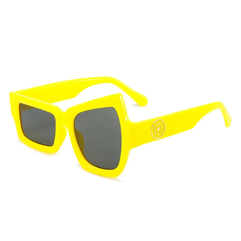 Men Punk Sunglasses Luxury Brand Designer Steampunk Geometry Polygon Sun Glasses Women UV400 Driving Square Shade Unique Eyewear - Evallys.com