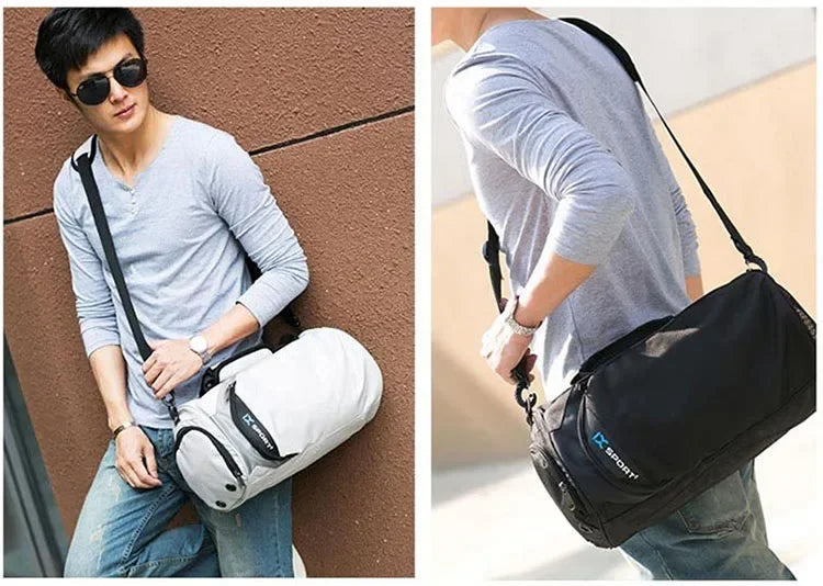 Men’s Travel Duffel Bag – Gym, Fitness, Wet/Dry, Shoe Compartment - Evallys.com