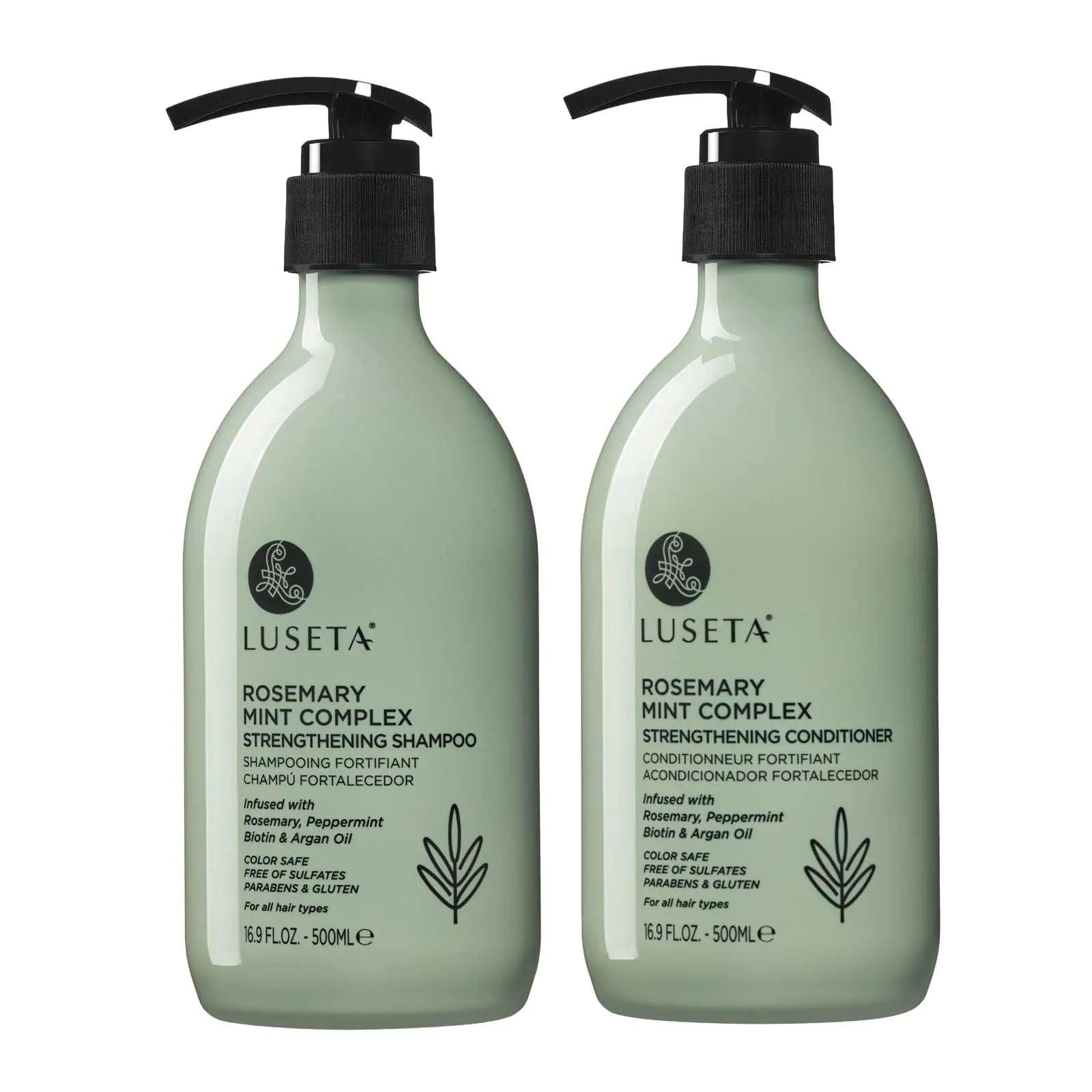 Luseta Rosemary Mint Strengthening Shampoo and Conditioner Provide Nourishment & Smoothness for Thin Hair,Reduce Frizz and Add Shine for All Hair Types 16.9oz×2 16.9 Fl Oz (Pack of 2) - Evallys.com # #