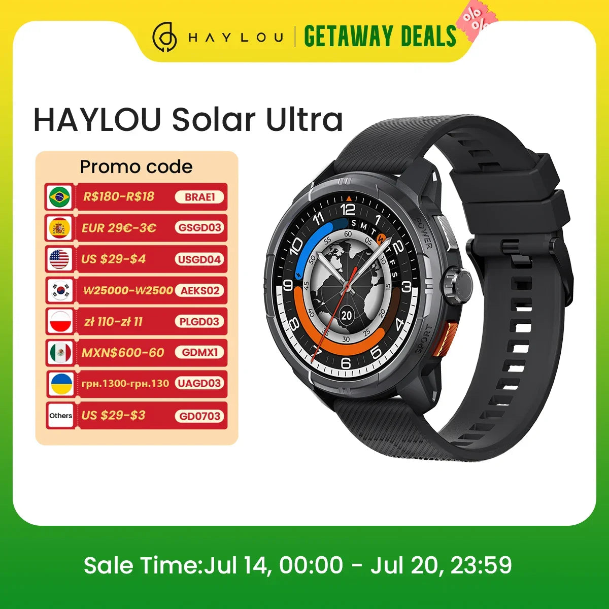 HAYLOU Solar Ultra Smartwatch

GPS Smartwatch with AMOLED Display

Bluetooth Calling Smartwatch 2025

22-Day Battery Life Smart Watch

Fitness Tracker with GPS & Heart Rate

5ATM Waterproof Sports Smartwatch

AMOLED Round Smartwatch for Android & iPhone

Haylou GPS Fitness Watch

