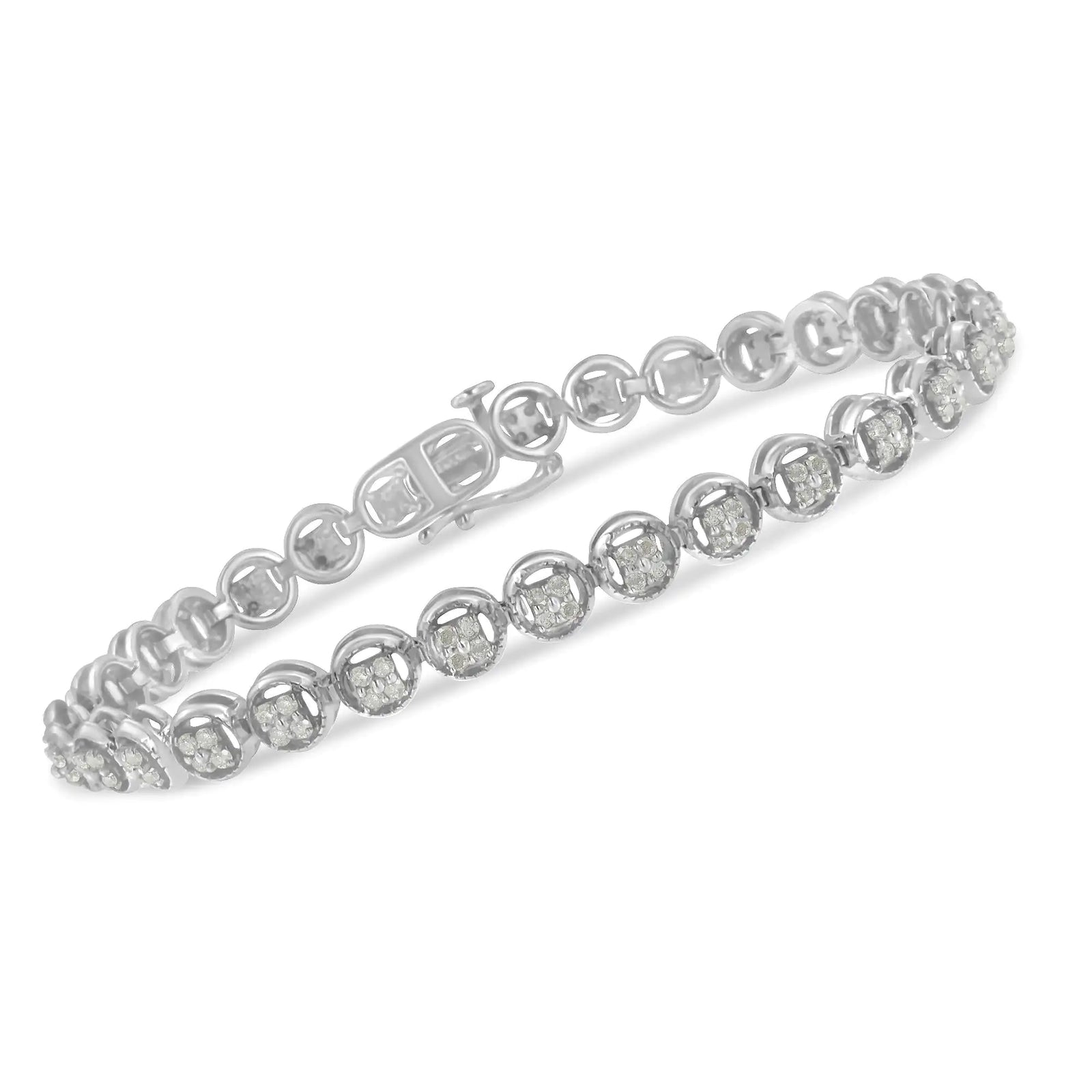 .925 Sterling Silver 1-1/3 Cttw Diamond 7