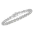 .925 Sterling Silver 1-1/3 Cttw Diamond 7" Open Circle Wheel Link Tennis Bracelet (I-J Color, I2-I3 Clarity) - Evallys.com # #