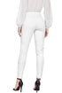 Hybrid & Company Women‘s Super Comfy Ultra Stretch with Full Elastic Waist Pull On Millennium Twill Pants Small Short White - Evallys.com # #