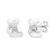 10K Gold 1/10 Cttw Round Brilliant-Cut Diamond Espira Swirls Solitaire Push Back Stud Earrings (I-J Color, I1-I2 Clarity) - Evallys.com