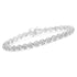 .925 Sterling Silver 1/4 Cttw Diamond 7" Open Circle Wheel Link Tennis Bracelet (I-J Color, I2-I3 Clarity) - Evallys.com # #