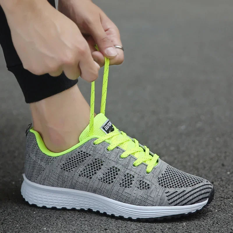 Women Casual Shoes Fashion Breathable Walking Mesh Flat Shoes Woman White Sneakers Women 2024 Tenis Feminino Female Shoes - Evallys.com