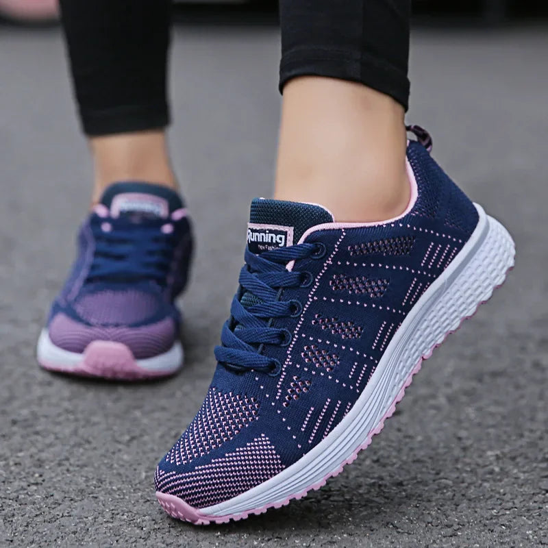 Women Casual Shoes Fashion Breathable Walking Mesh Flat Shoes Woman White Sneakers Women 2024 Tenis Feminino Female Shoes - Evallys.com