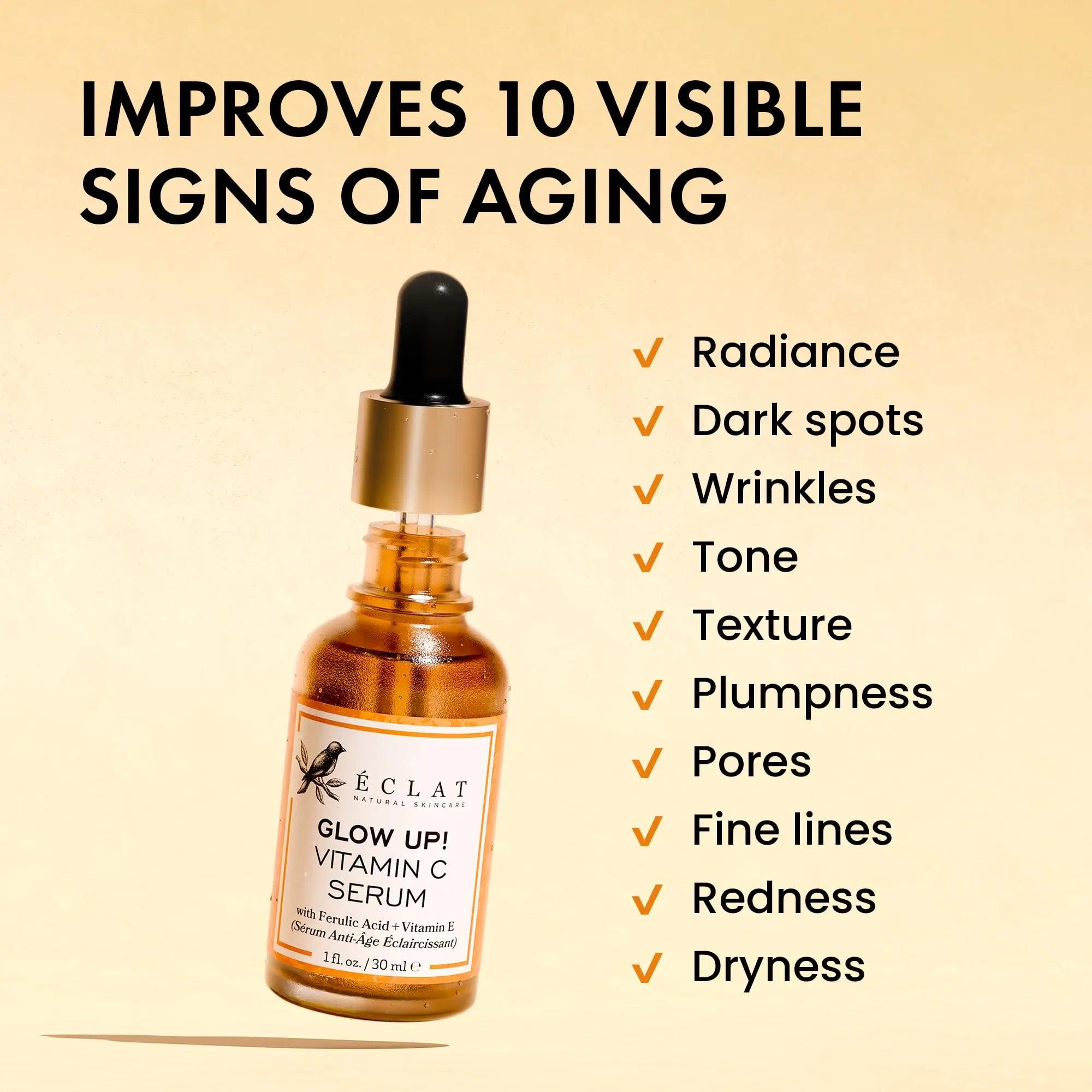 Vitamin C Face Serum - Dark Spot Remover Facial Serum, Vit C Serum with Hyaluronic Acid, Ferulic Acid, & Vit E - Anti Aging and Skin Brightening Serum, Pure Vitamin C Serum Skin Care - Evallys.com