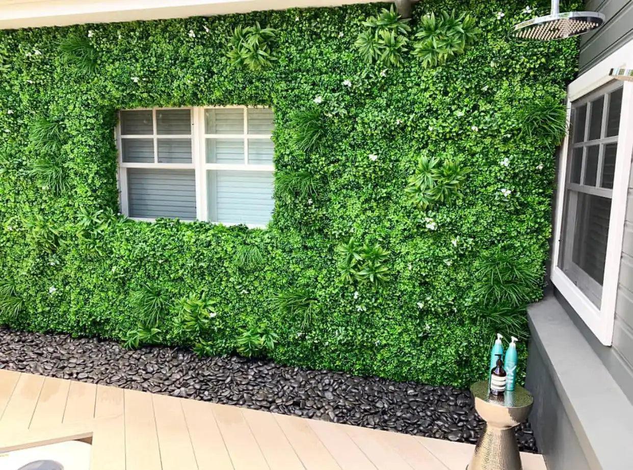 Artificial White Oasis Living Wall Garden 28SQ FT UV Resistant - Evallys.com # #